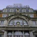 A majestic view of the Avenida Palace Hotel facade, capturing its ornate architecture in Lisbon, Portugal.